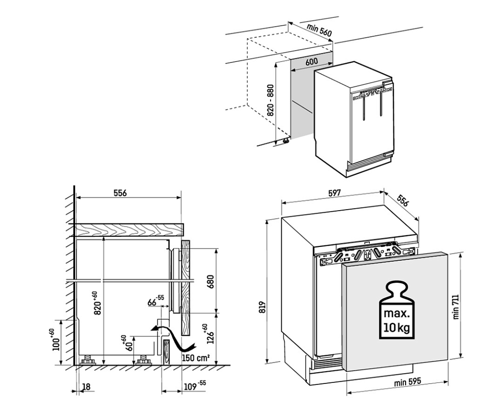 встраиваемая морозильная камера  Liebherr SUFNPc 365i-20 001 Prime NoFrost (kitcheline)