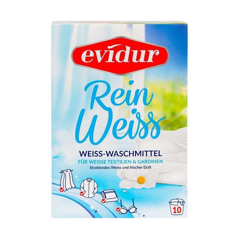 Стиральный порошок с отбеливающим эффектом Evidur Gardinen Reinweiss, 0,6 кг